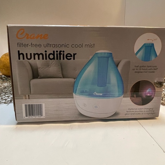 NIB Crane Filter |Free Ultrasonic Cool Mist Humidifier 1/2 gal tank Run … - Picture 3 of 3